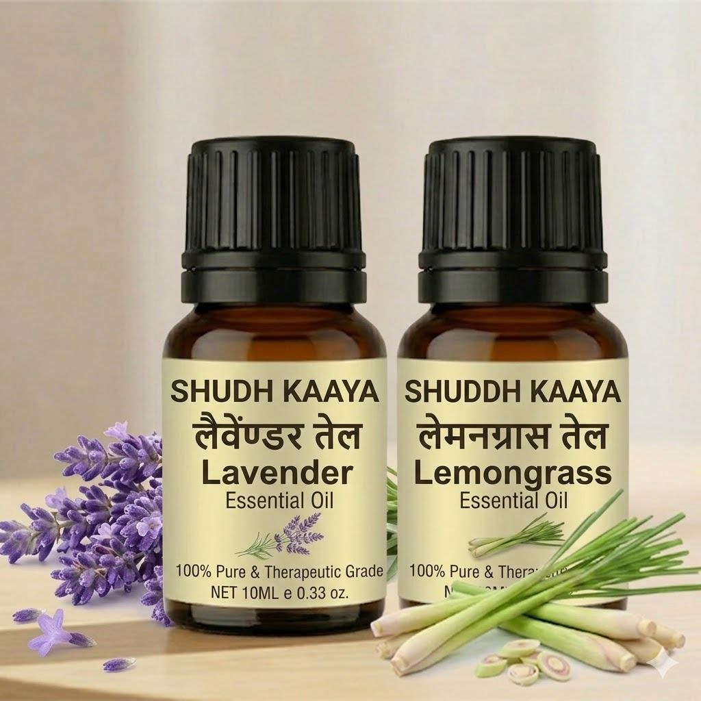 shuddh kaaya Premium Combo of 2 Essential Oils - Lavender & Lemongrass-picture-19