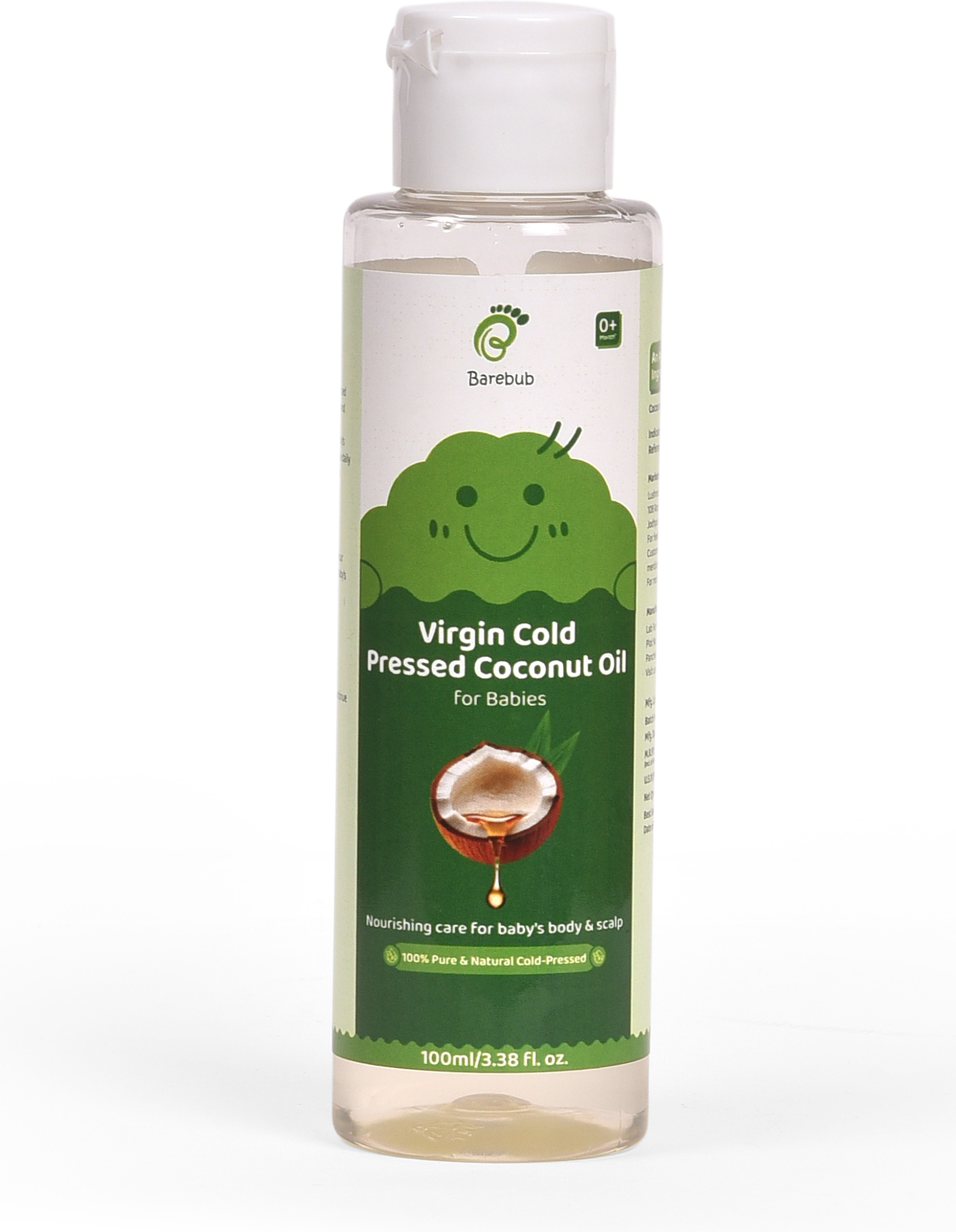 barebub 100% Cold Pressed Coconut Oil for Newborn Babies for Skin & Hair Care-picture-32