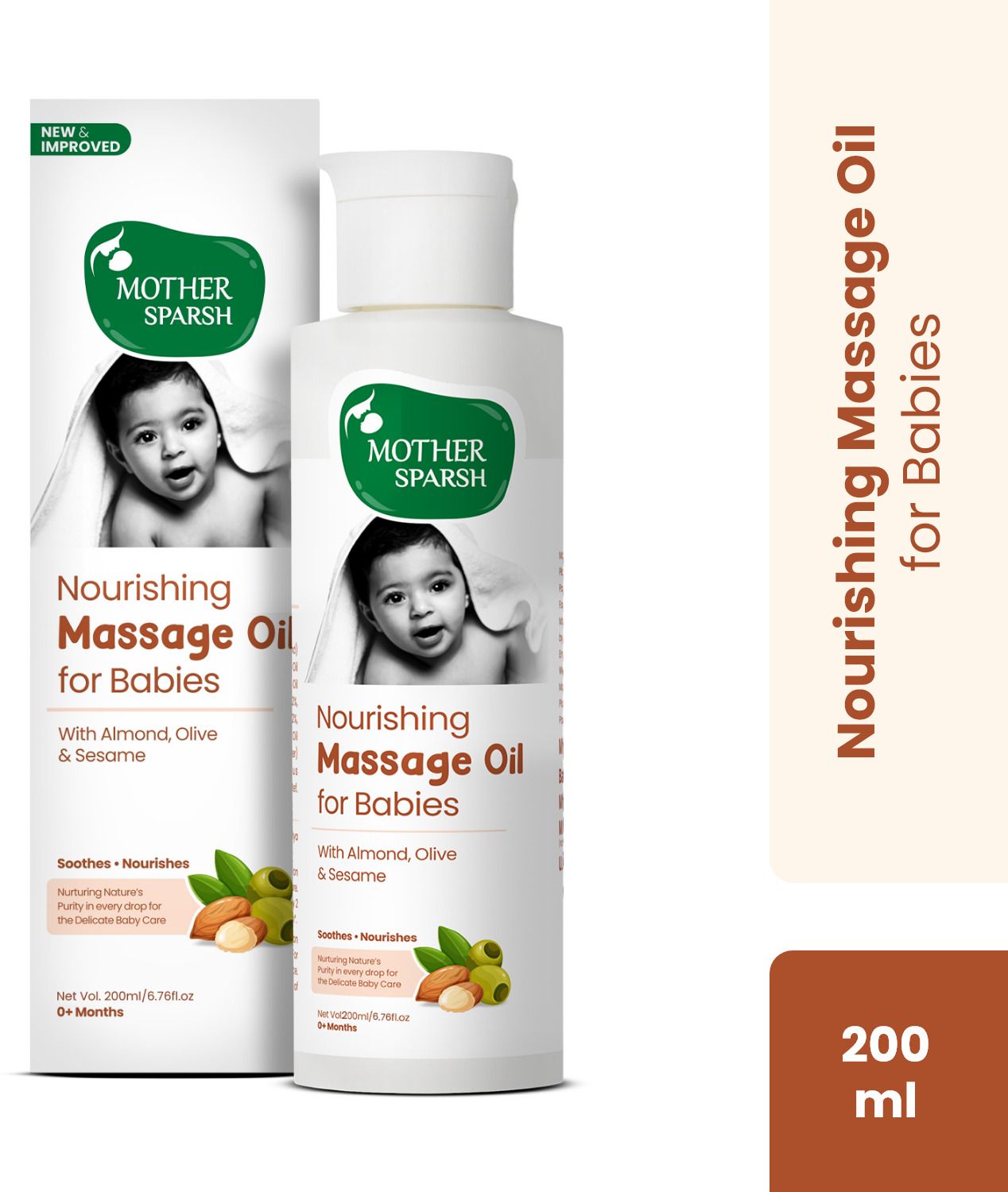 Nourishing Non Sticky & Moisturizing Baby Body Massage Oil for New Born Babies