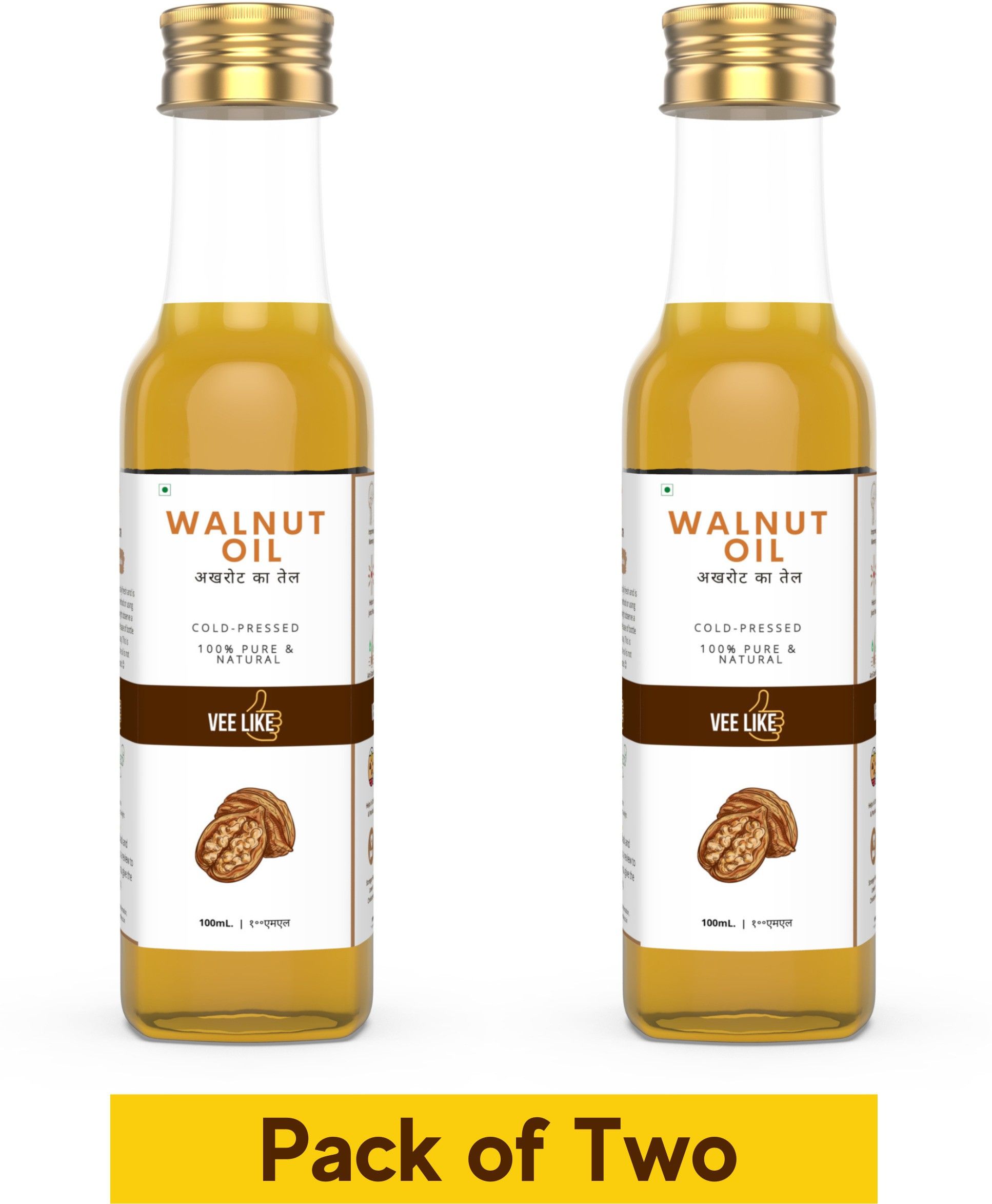 Extra Virgin - Walnut Oil / Akhrot Ka Tail - Cold Pressed - 100% Pure & Natural - for Skin, Hair, Massage, Cooking, Eating-image-26
