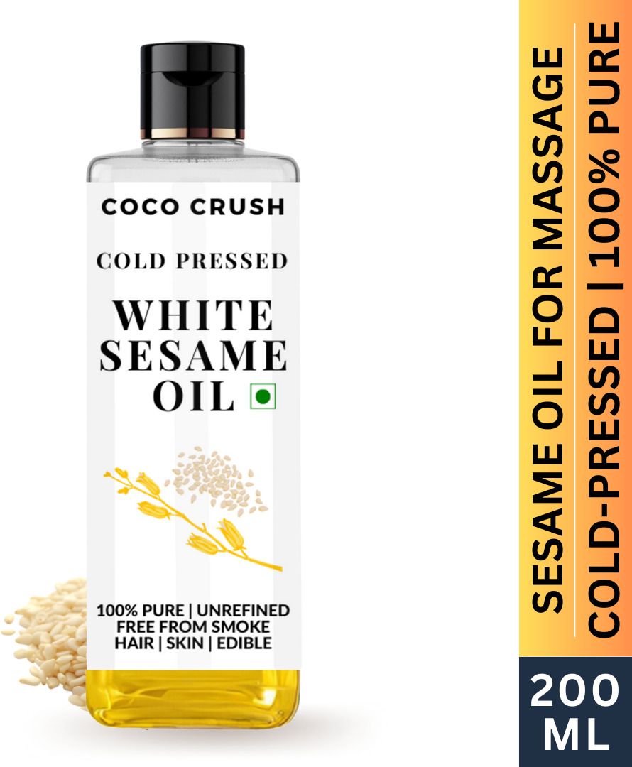 White Sesame Oil for Massage | Cold-Pressed, 100% Pure, & Natural | Skin, Hair-image-44