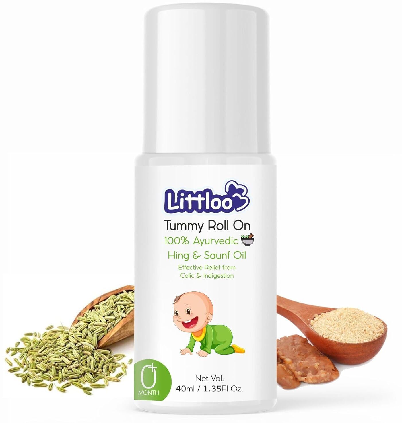 littloo Tummy Roll-On for Kids | Relief from colic pain and indigestion | Hing and Saunf-picture-17