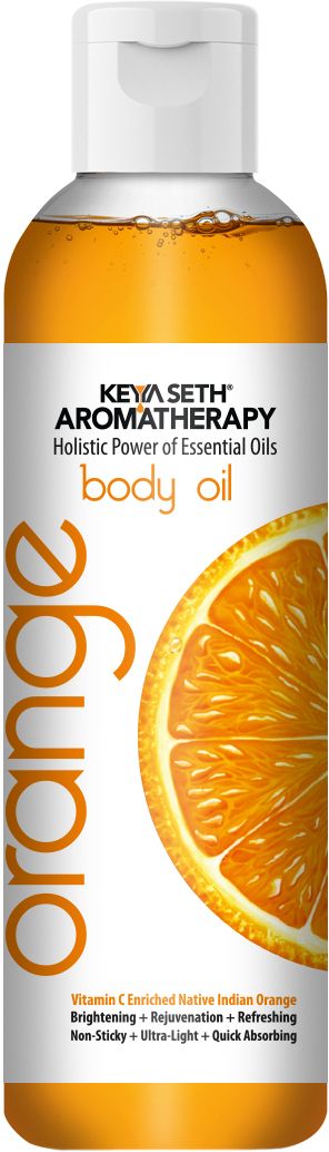 Skin Defence Orange Body Oil Skin Lightening, Rejuvenating Non-Sticky for Daily Use After Bath, Massage Oil Enriched with Orange & Vitamin C