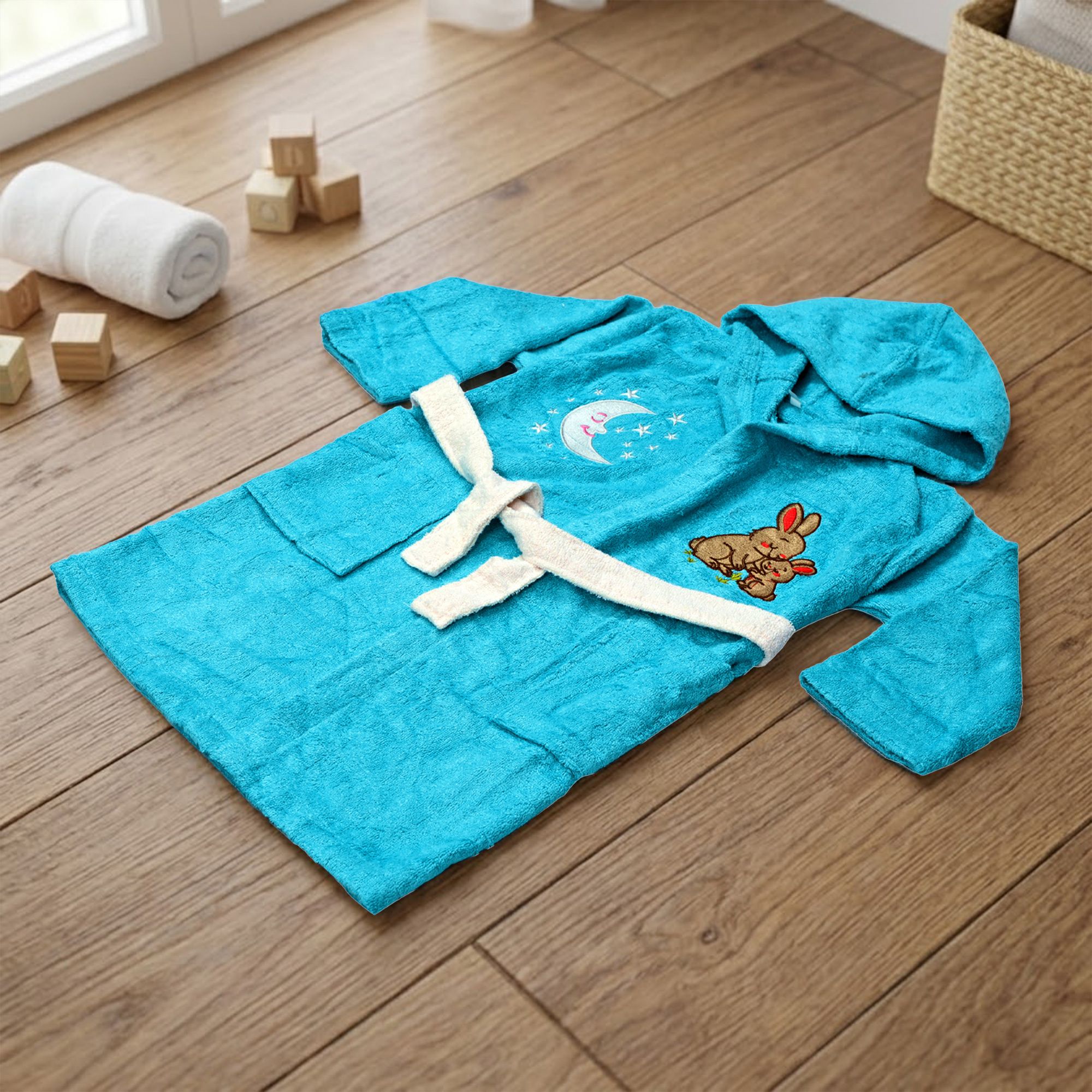 mumma's touch Aqua Free Size Bath Robe-picture-13