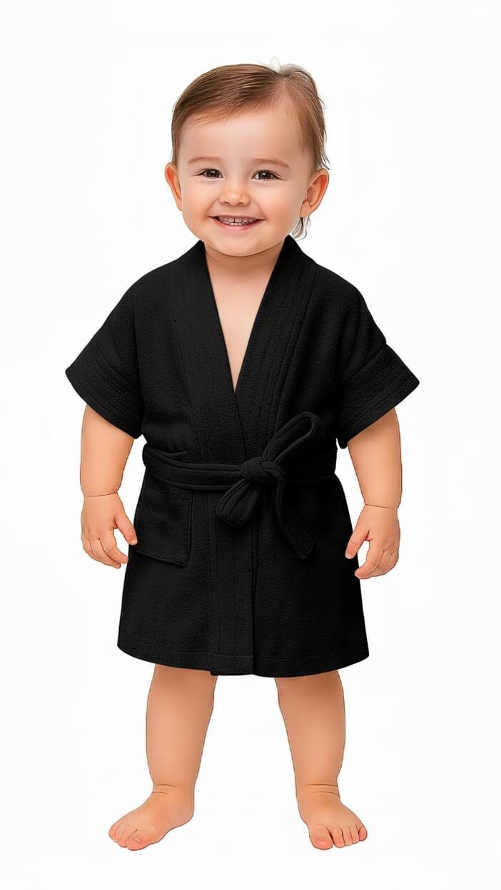 creeva Black Medium Bath Robe-picture-35