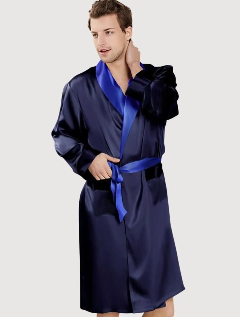 Dark Blue 3XL Bath Robe-image-1