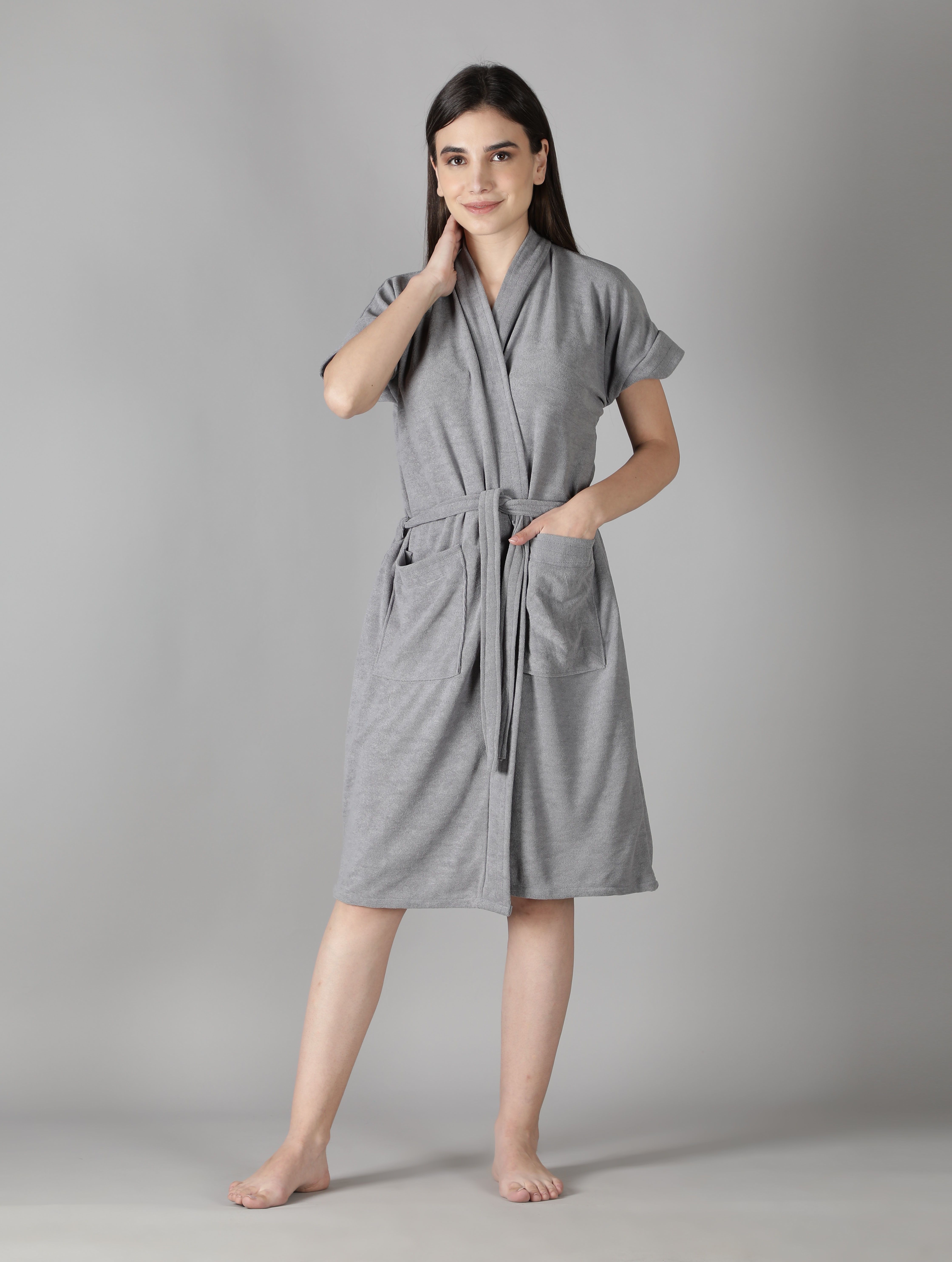 hotgown Grey XXL Bath Robe-picture-43