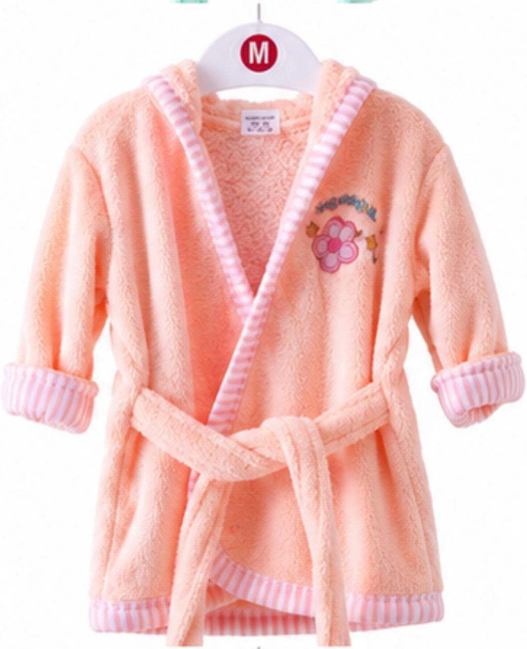 kavya beauty Pink & Peach Medium Bath Robe-picture-9