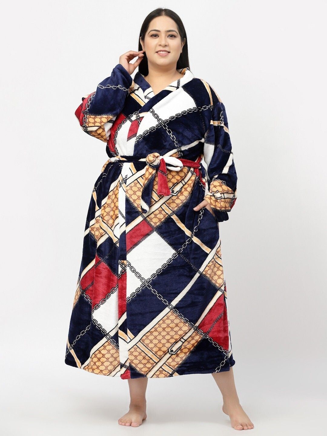 Multicolor 4XL Bath Robe-image-1