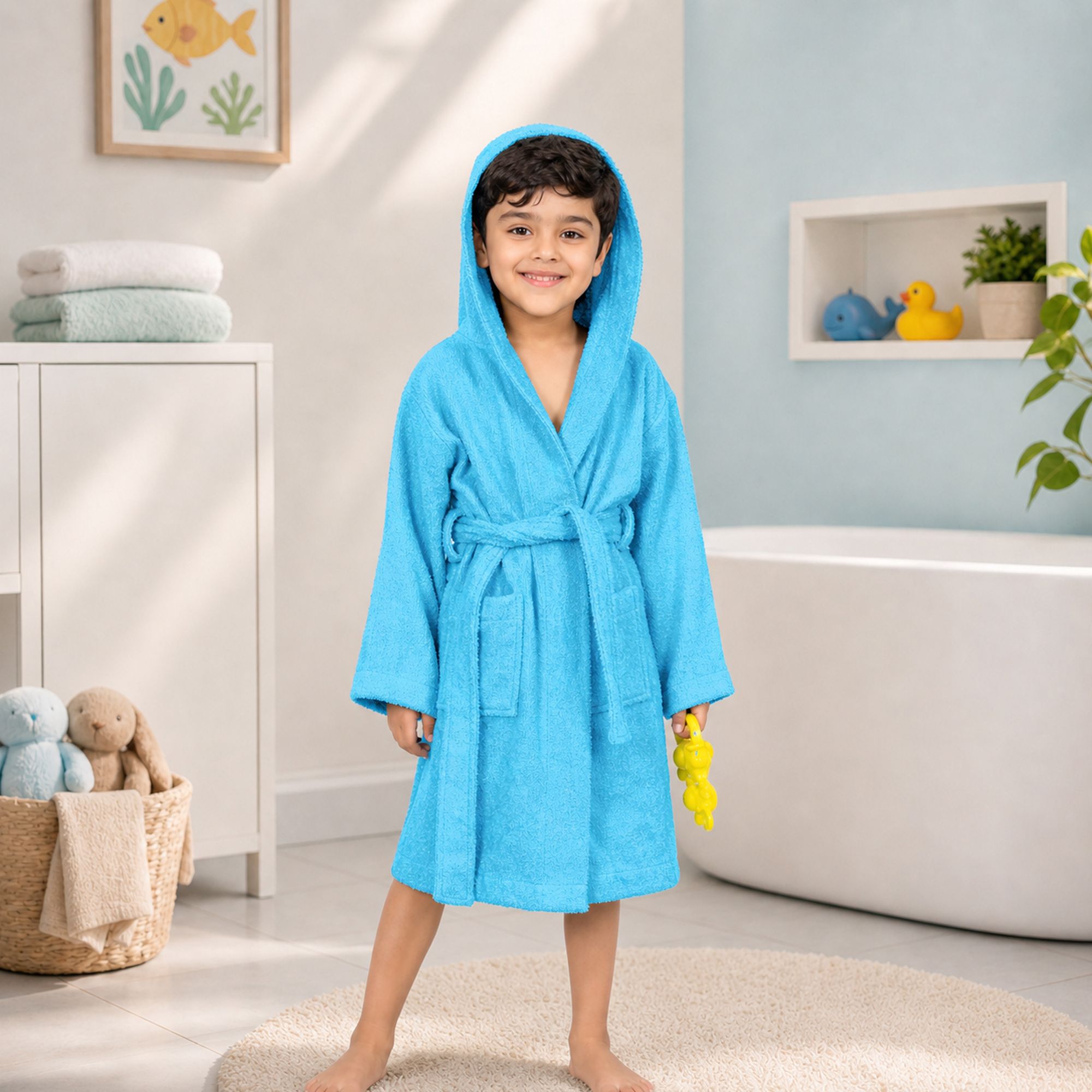 mumma's touch Aqua Free Size Bath Robe-picture-42