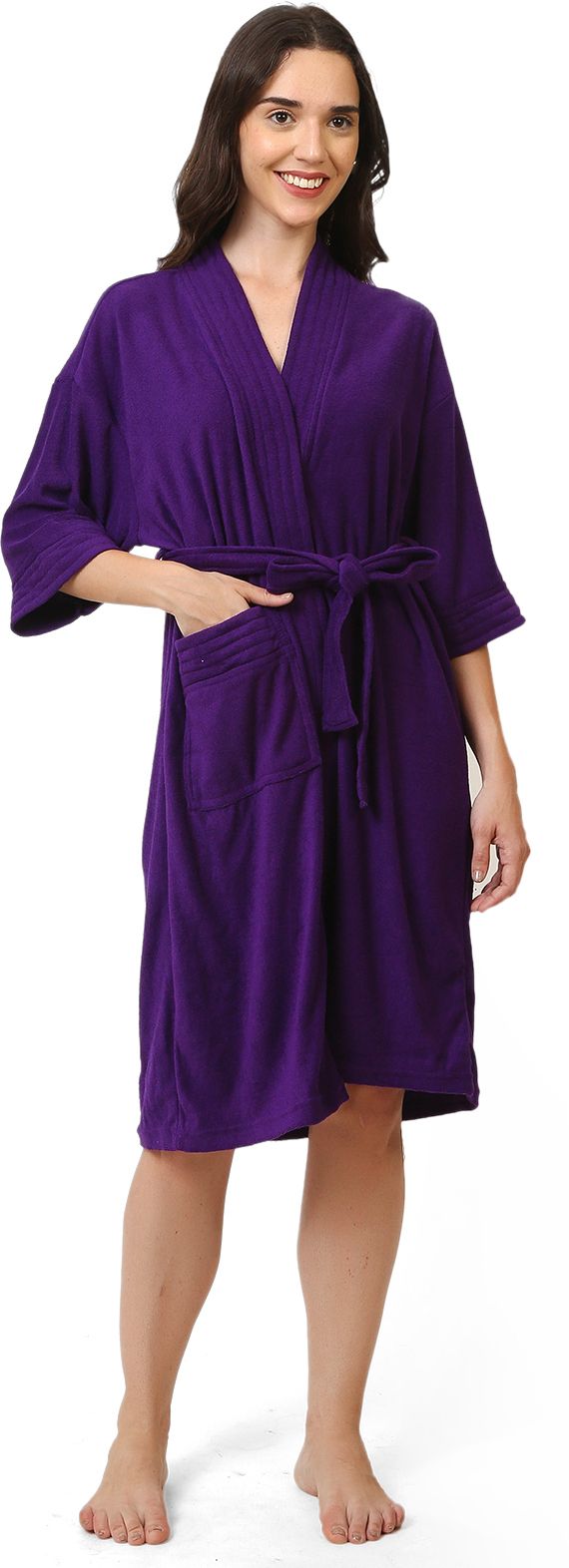 Purple Free Size Bath Robe-image-33