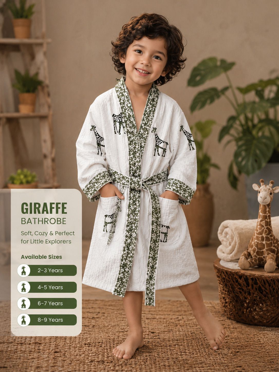 kiono Green Medium Bath Robe-picture-32