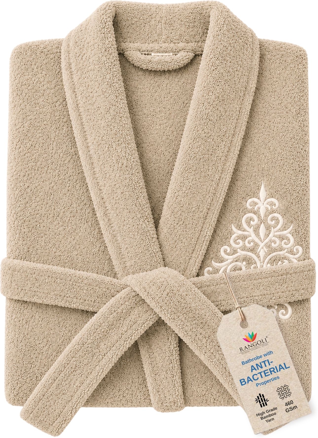 Beige Large Bath Robe-image-10
