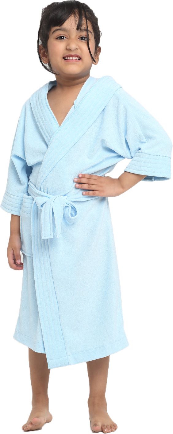 creeva Sky Blue Large Bath Robe-picture-12