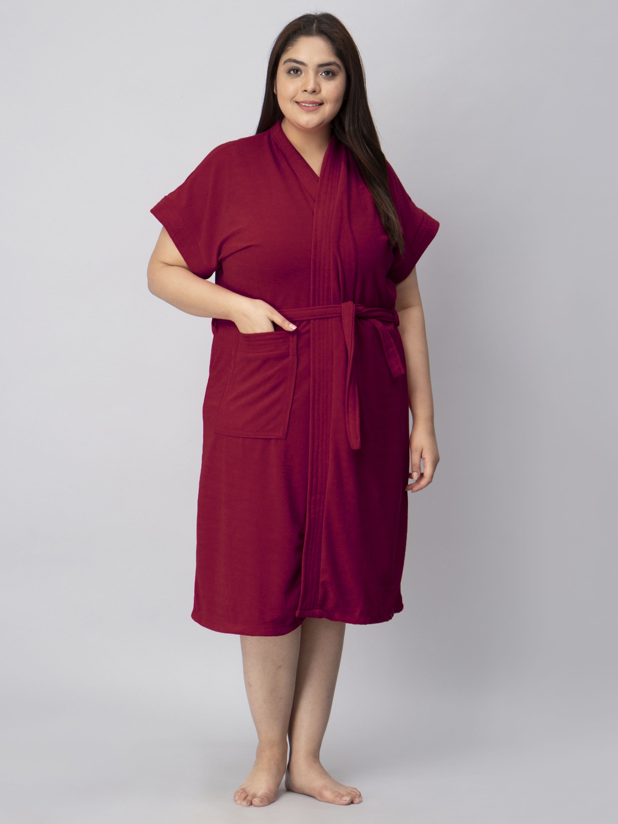 Maroon 3XL Bath Robe-image-19