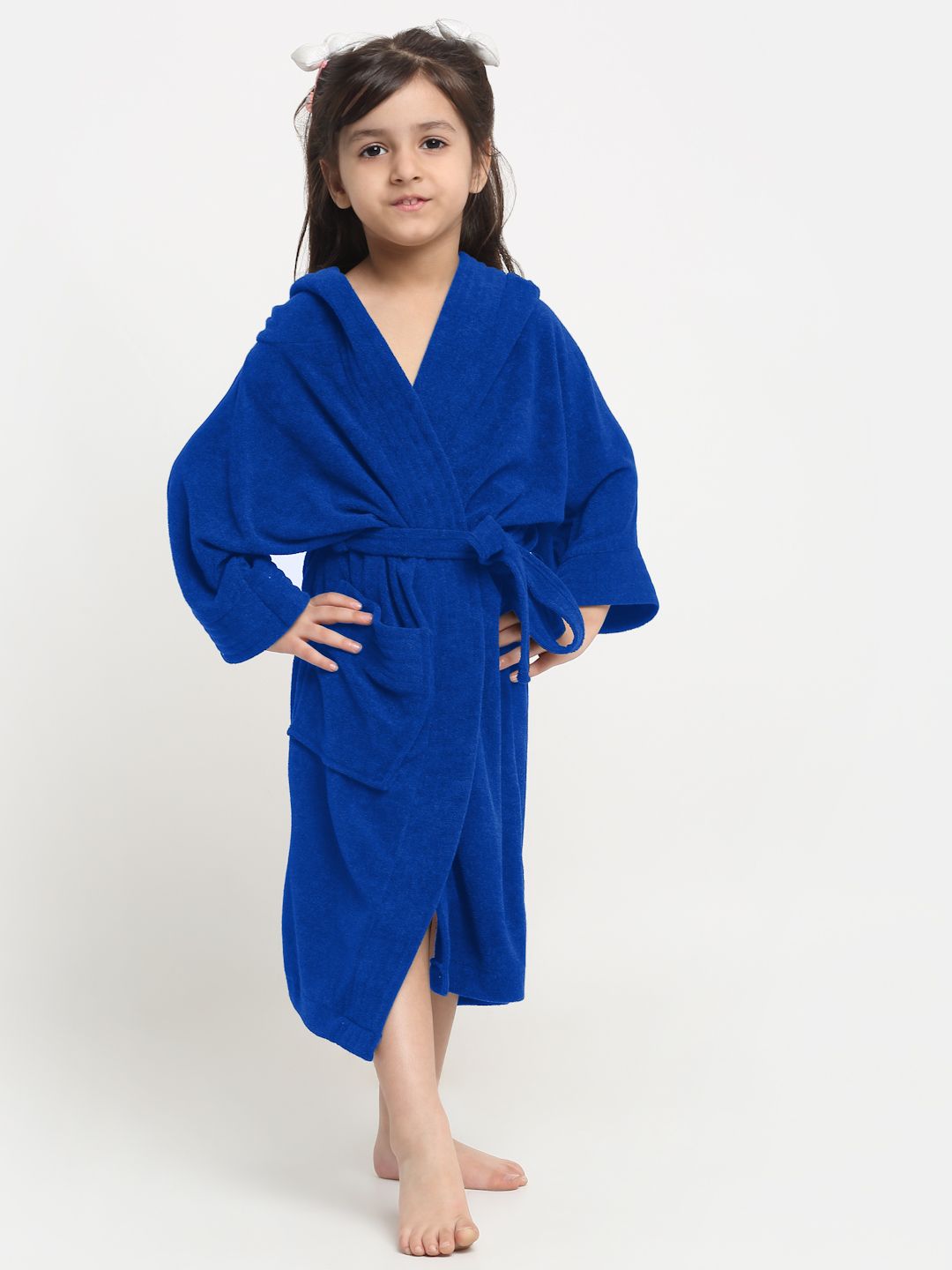 creeva Turkish Blue Medium Bath Robe-picture-25