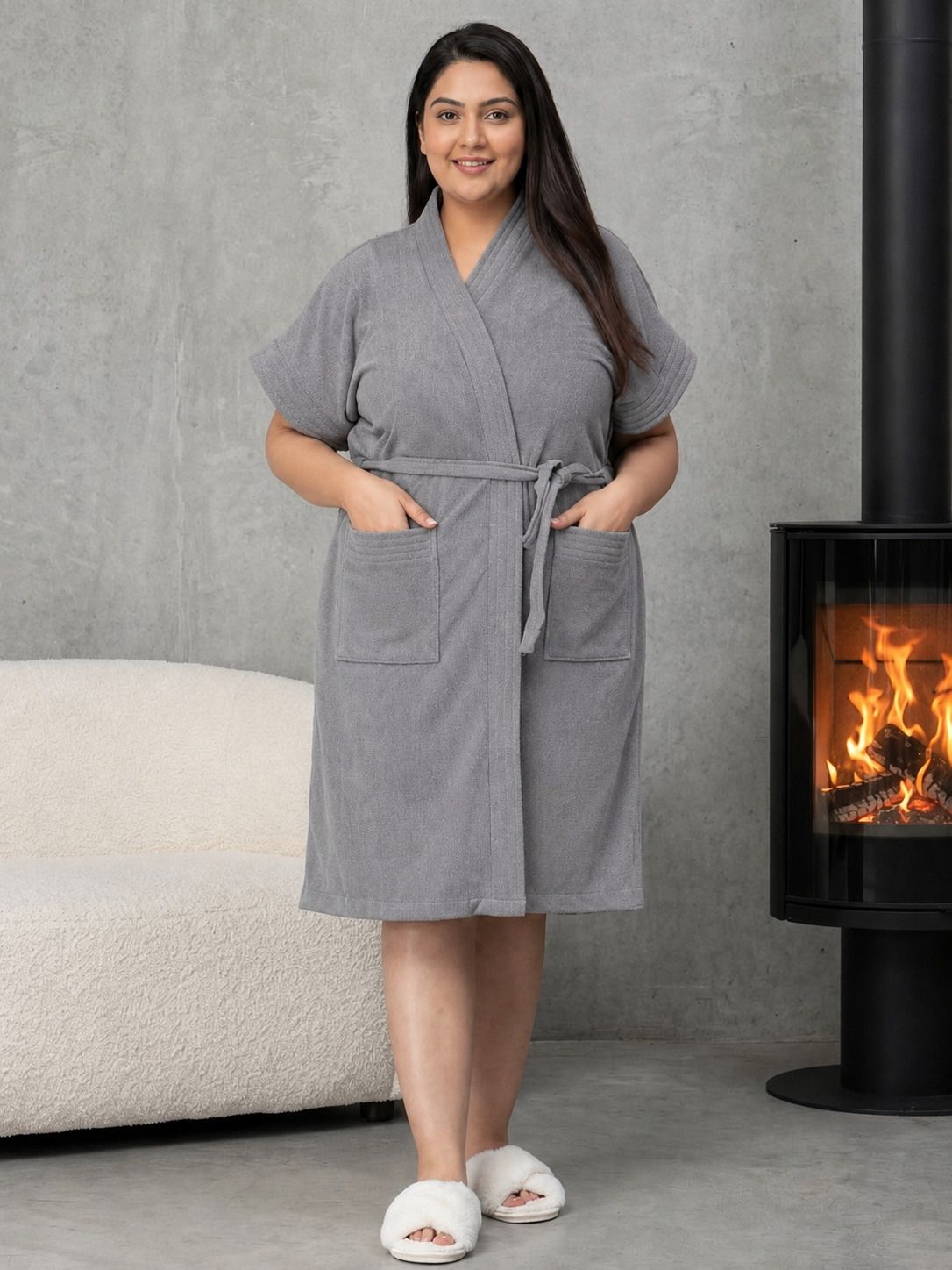 Grey 3XL Bath Robe-image-28