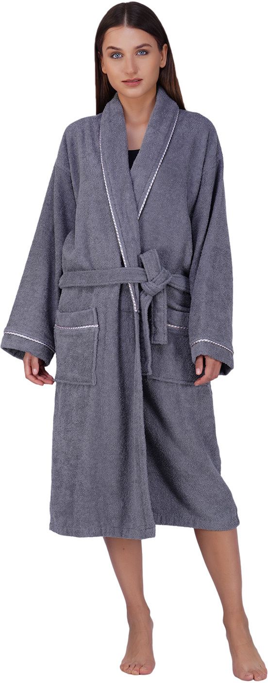 rangoli Grey XL Bath Robe-picture-16