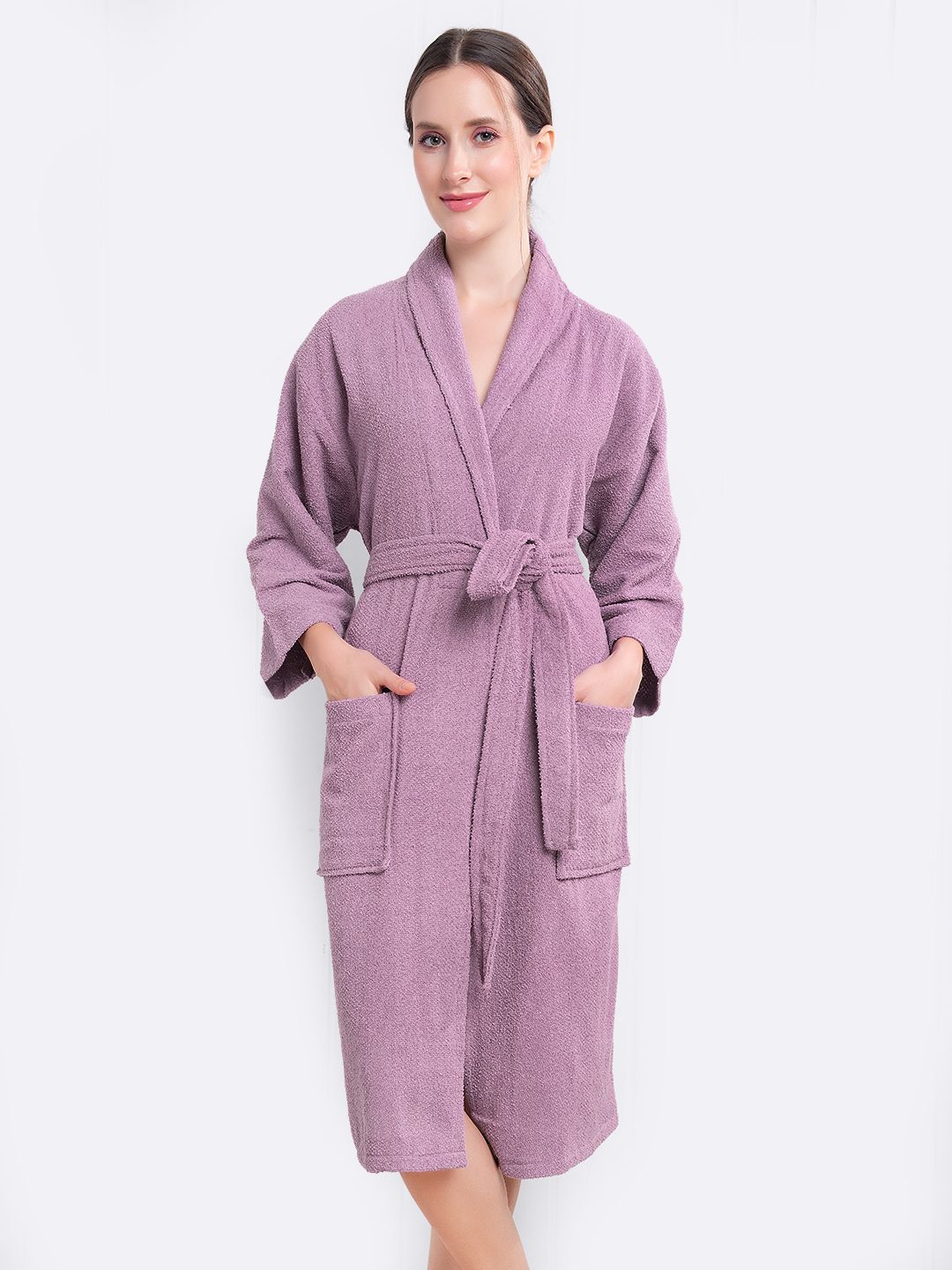 hotgown Lavender Free Size Bath Robe-picture-44