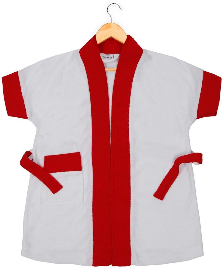 White & Red Large Bath Robe