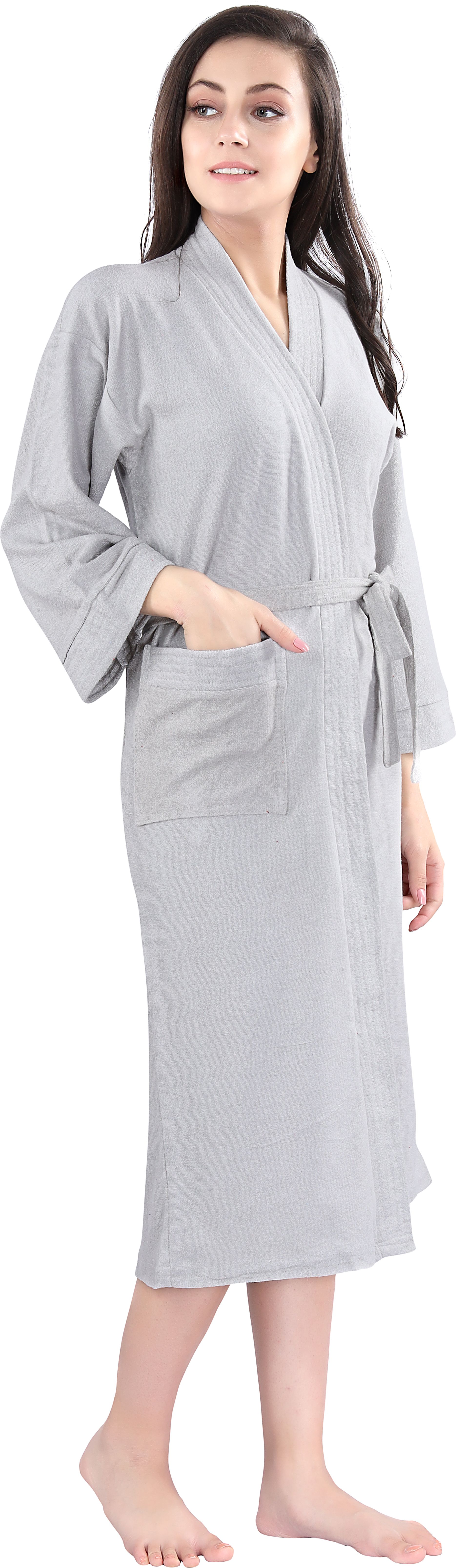 Full Grey Free Size Bath Robe