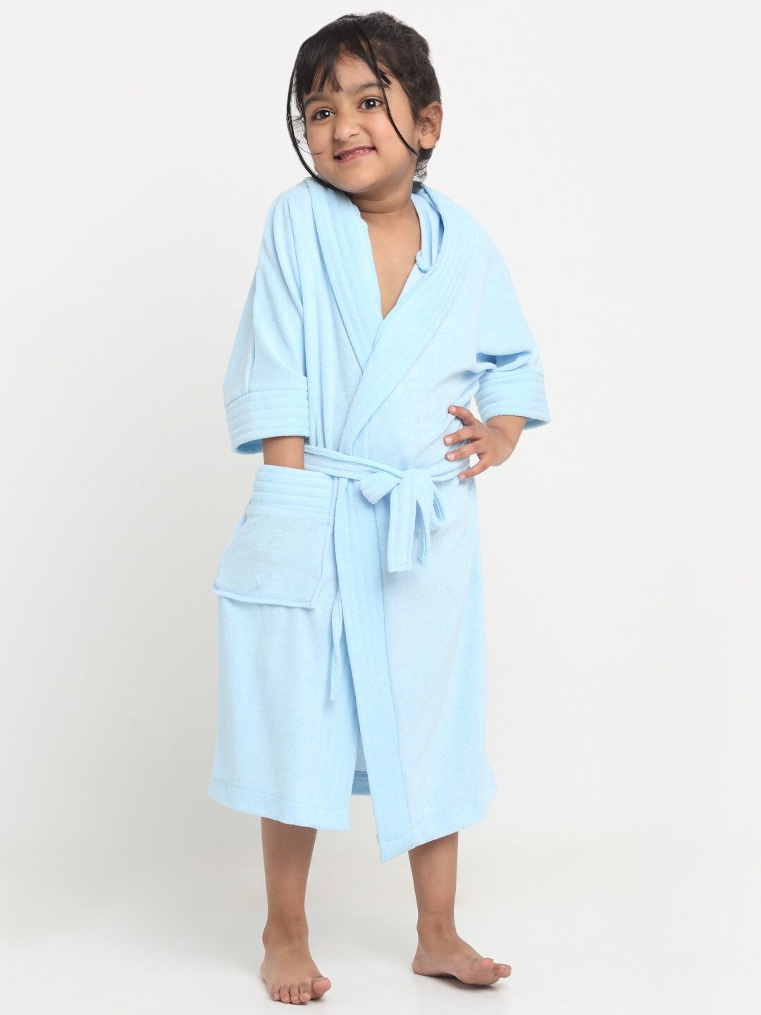 creeva Sky Blue Small Bath Robe-picture-20