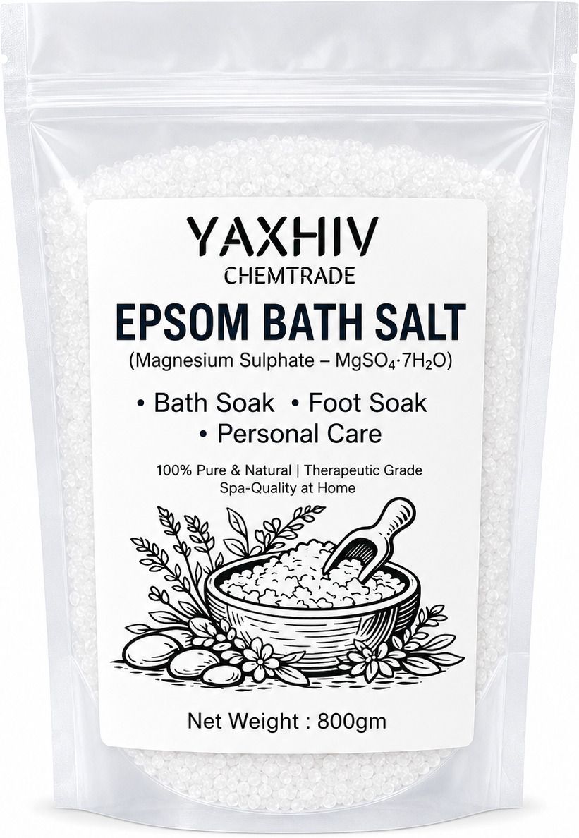 yaxhiv chemtrade Epsom Bath Salt 800 g | Magnesium Sulphate | Bath Soak, Foot Soak-picture-10