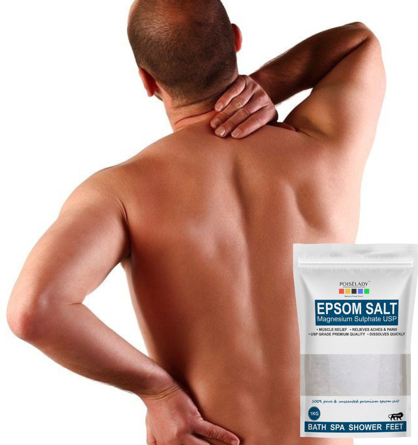poiselady Natural Epsom Bath Salt Crystals 1KG-picture-48