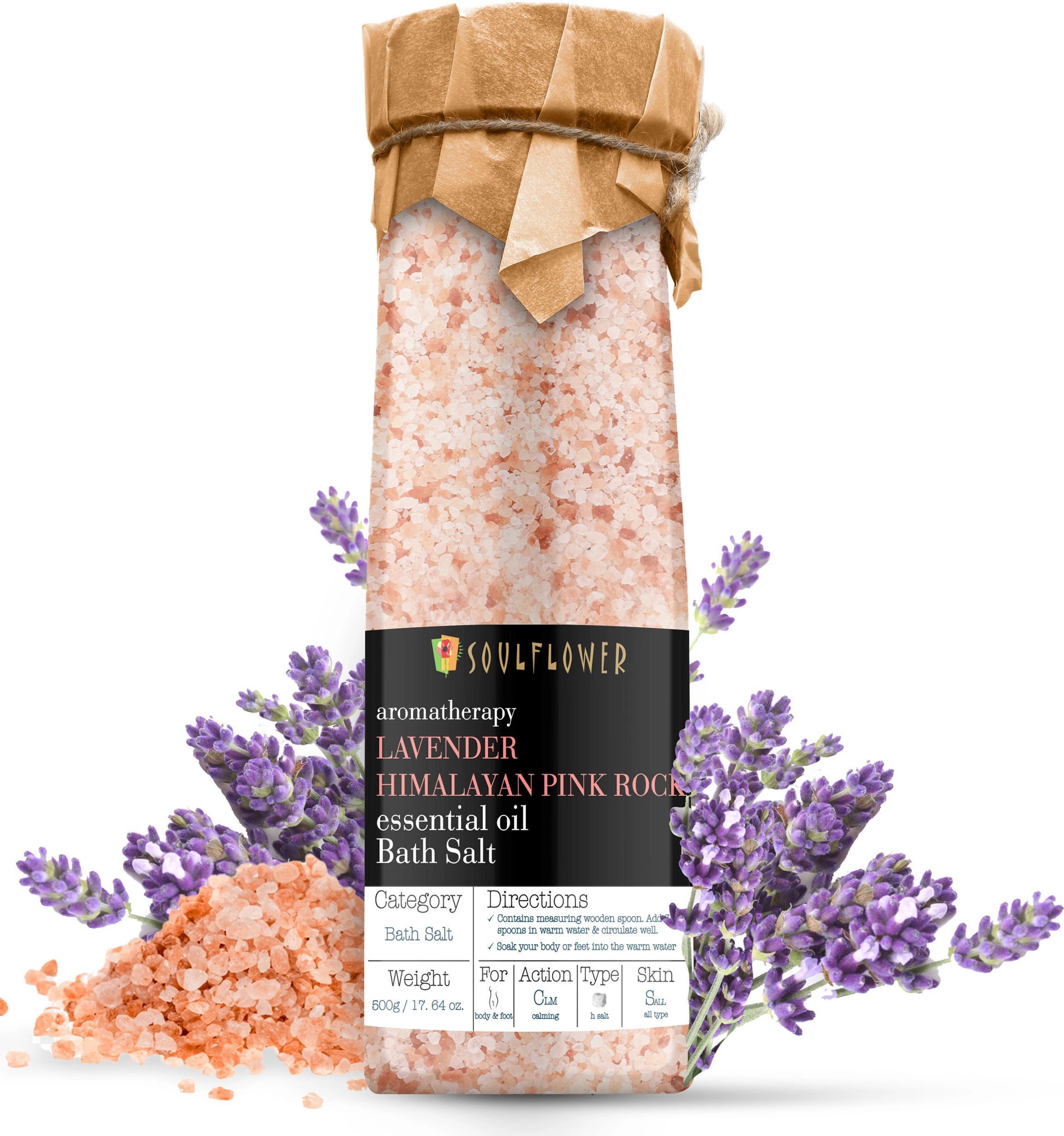 soulflower Lavender Himalayan Pink Rock Bath Salt for Muscle Relief-picture-12