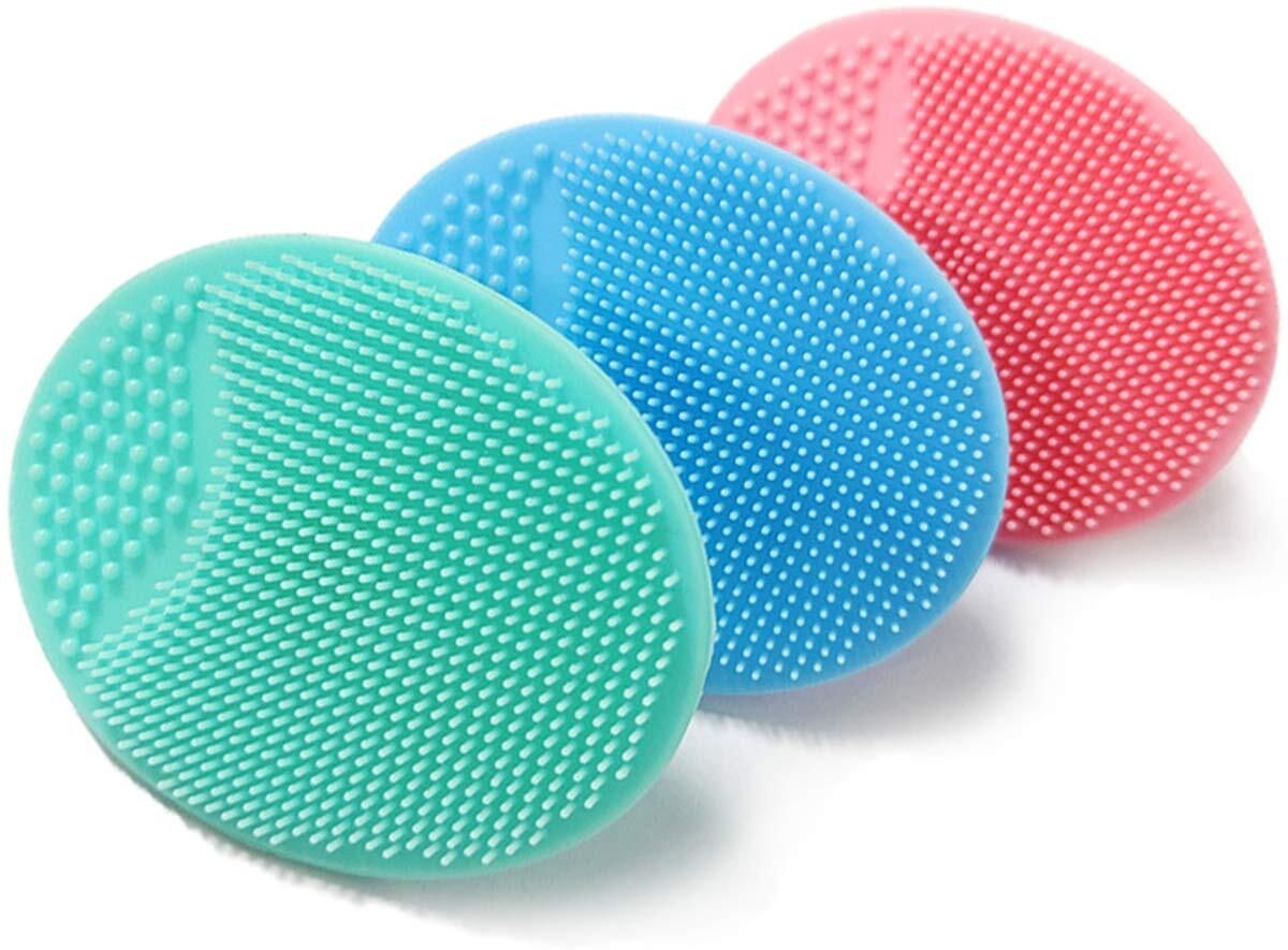 Baby Bath Brush, Baby Cradle Cap Brush, Silicone Massage Brush Pack Of 3