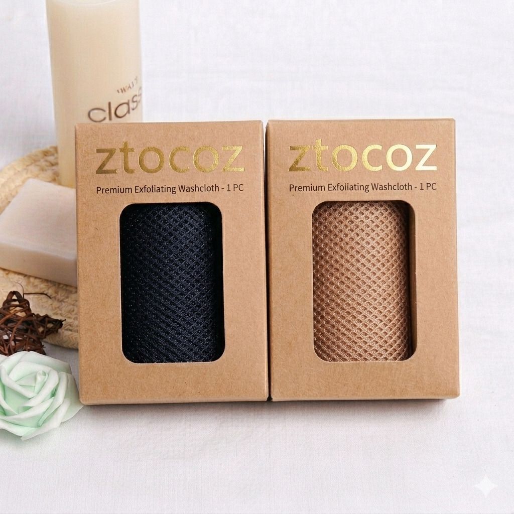 African Bath Net Sponge,Exfoliating Stretch Body Scrubber, Quick Dry (1 PCS)-image-20