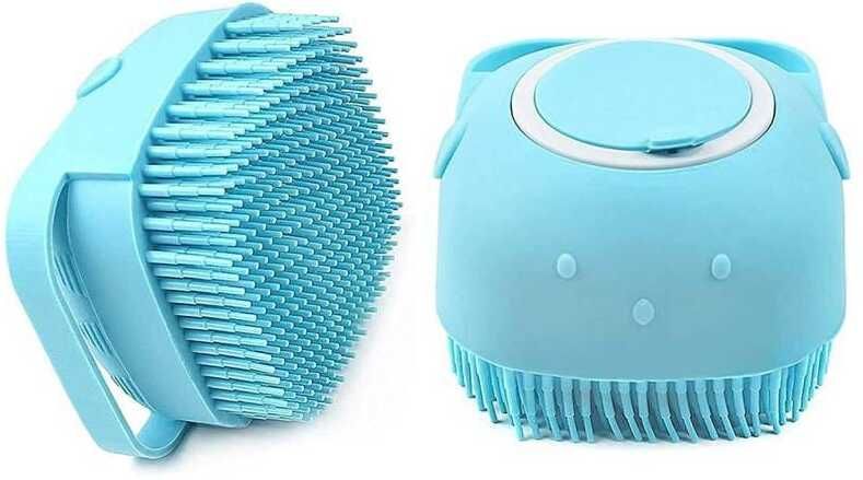 Body Scrubber Dispenser Silicone Exfoliating Soft Bath Loofah Women Men baby-image-47