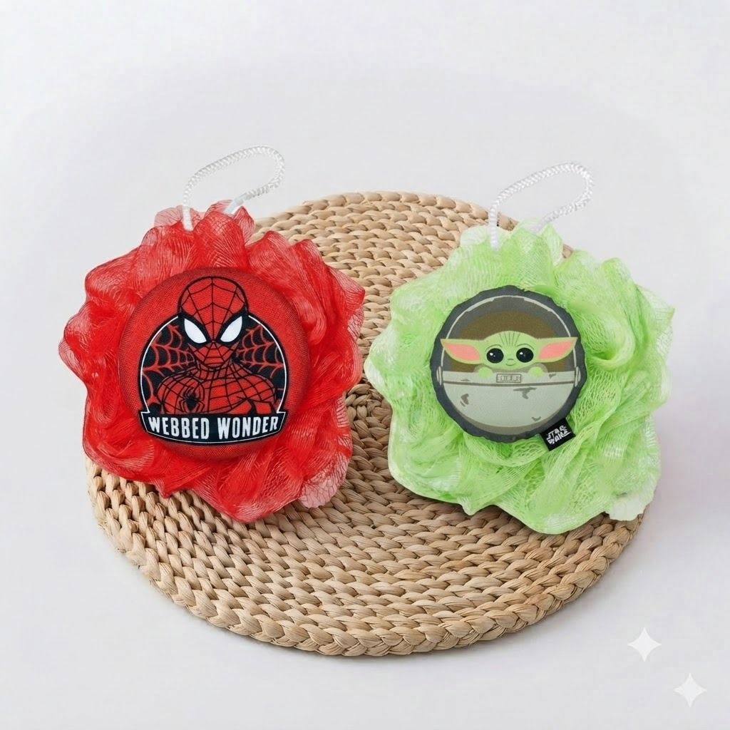 kudowhirl Bath Sponge Kid Cleaning Body Shower Cartoon Loofah Soft Exfoliate Wash Scrubber-picture-27