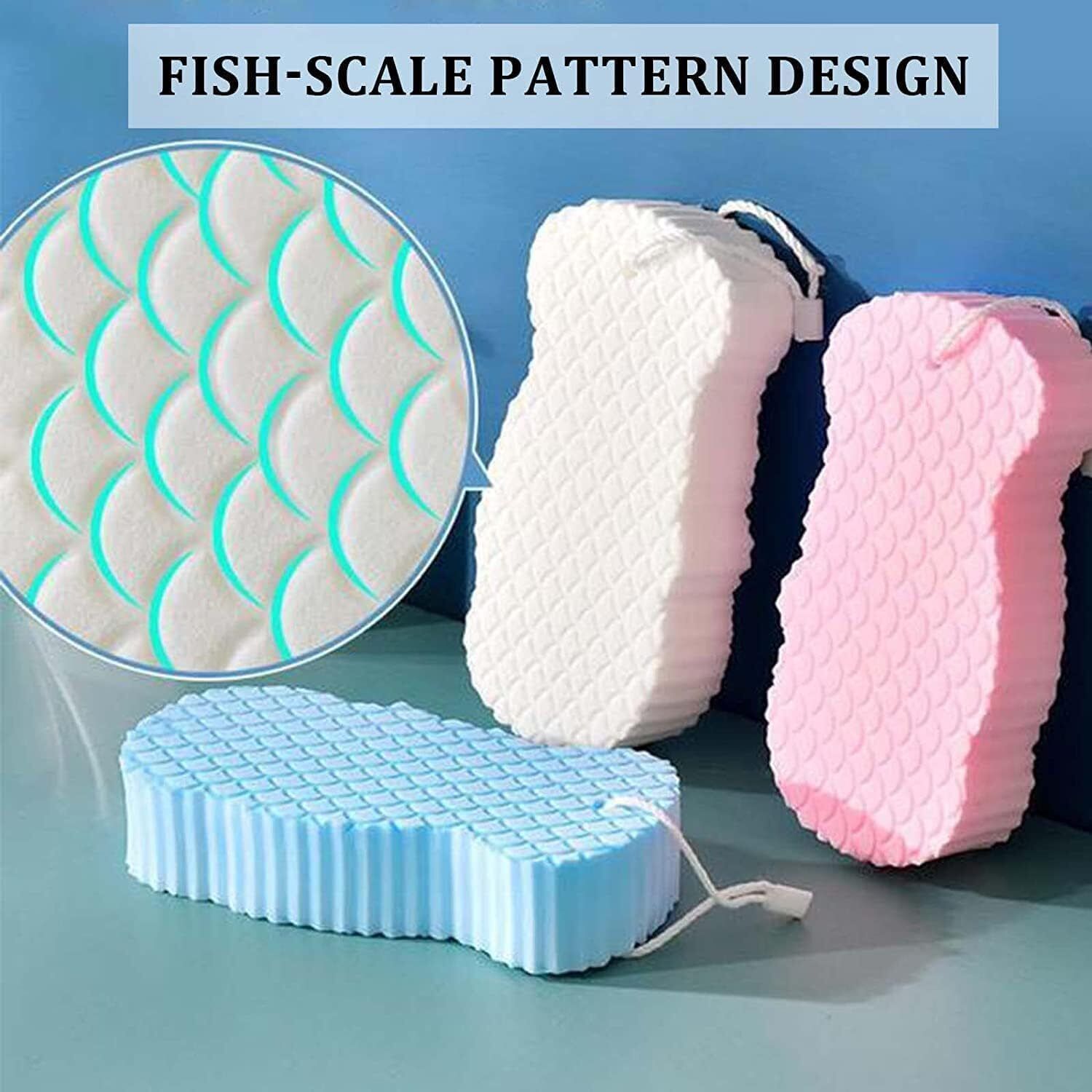 Pack 2 Super Soft Bath Sponge Kids & Babies - Gentle Cleaning, Skin Removal-image-31