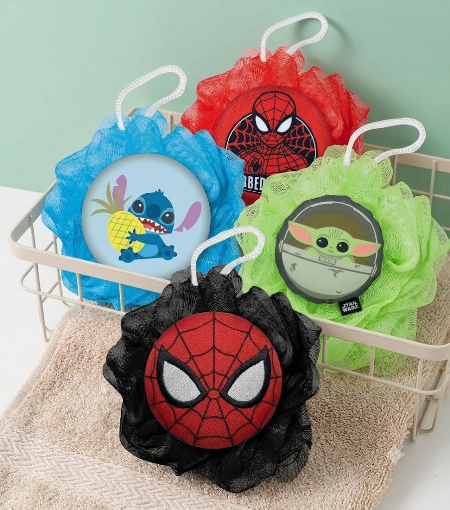 Bath Sponge Kid Cleaning Body Shower Cartoon Loofah Soft Exfoliate Wash Scrubber-image-33