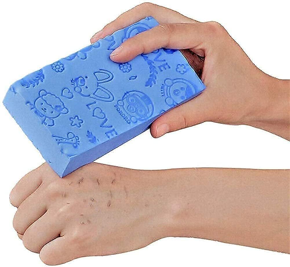 Bath Sponge Scrubber for Kids Bath Scrubber for Body Dead Skin Removal - Blue-image-3