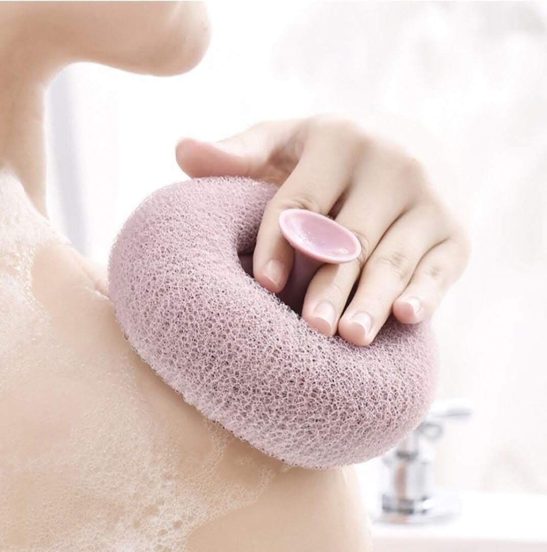 Soft Bath Sponge with Finger Grip for Shower & Bath-image-3