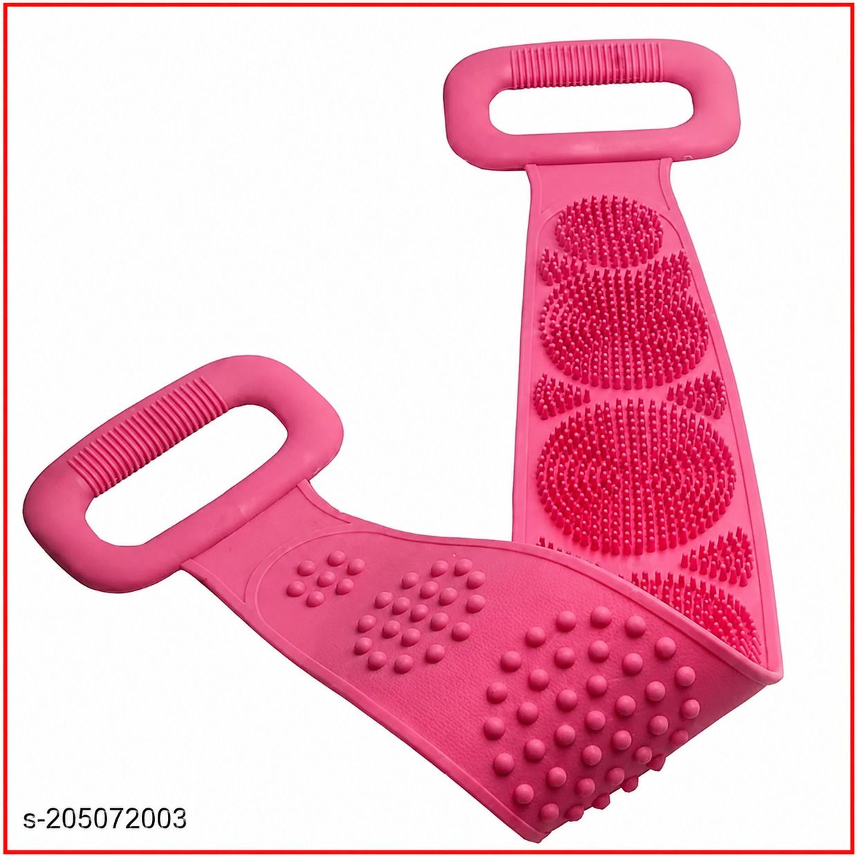vlomex Silicone Back Scrubber Bath Brush with Handle | Body Exfoliating Cleaner-picture-16