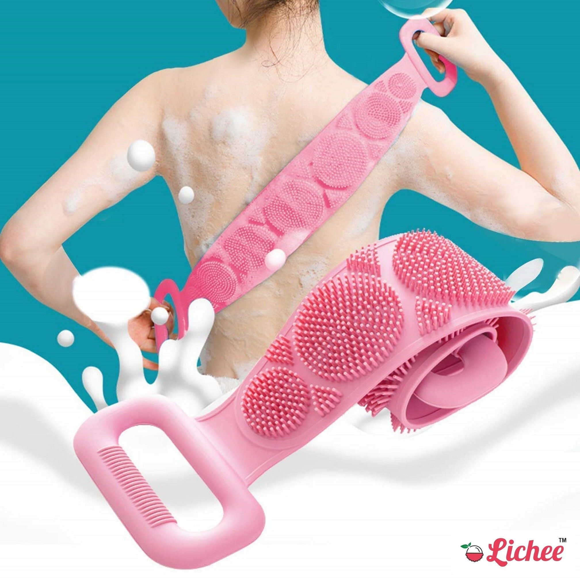 Silicon Massage Bath Brush, Scalp & Bathing Brush For Cleaning Body Silicon Wash Scrubber, Cleaner & Massager For Shampoo, Soap Dispenser Bathing Tool Brushes, Bathroom, Men & Women & Children.-image-38