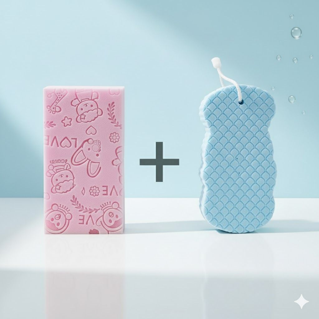 kapish global Premium Soft Bath Sponge Combo Pack | Body Scrubber for Daily Bathing-picture-32