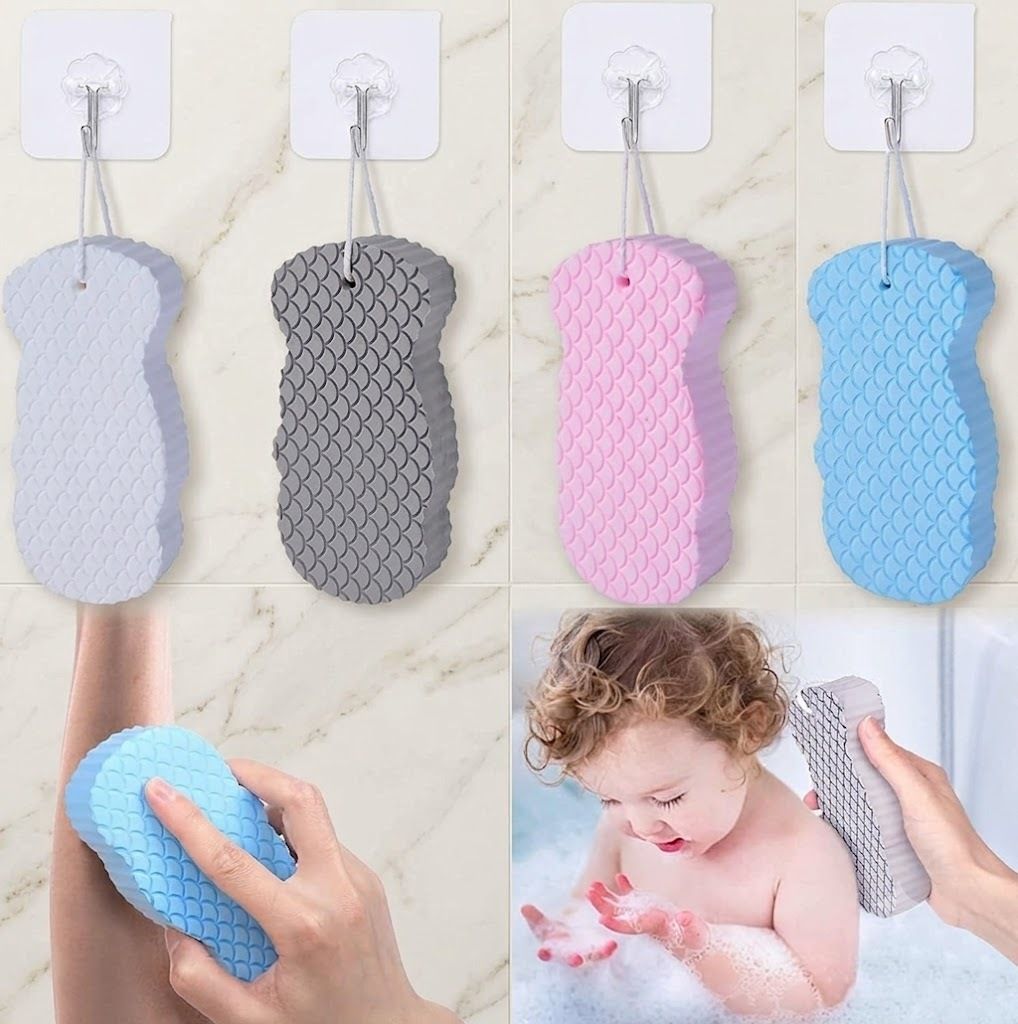 amazifystore Magic Body Scrub Sponge Dead Skin Removal Exfoliating Bath Scrubber-picture-19