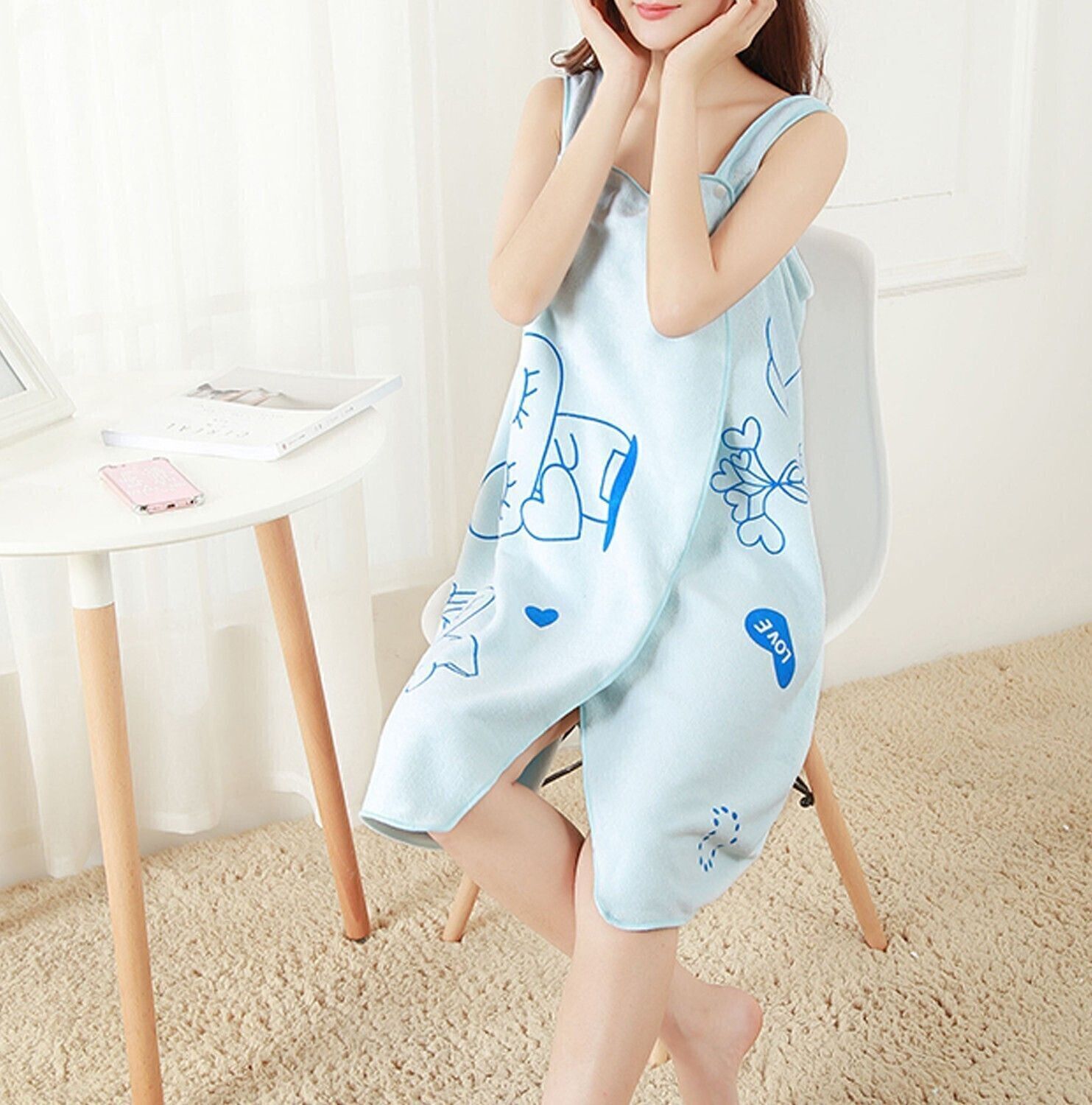 sjk Multicolor Free Size Bath Robe-picture-48