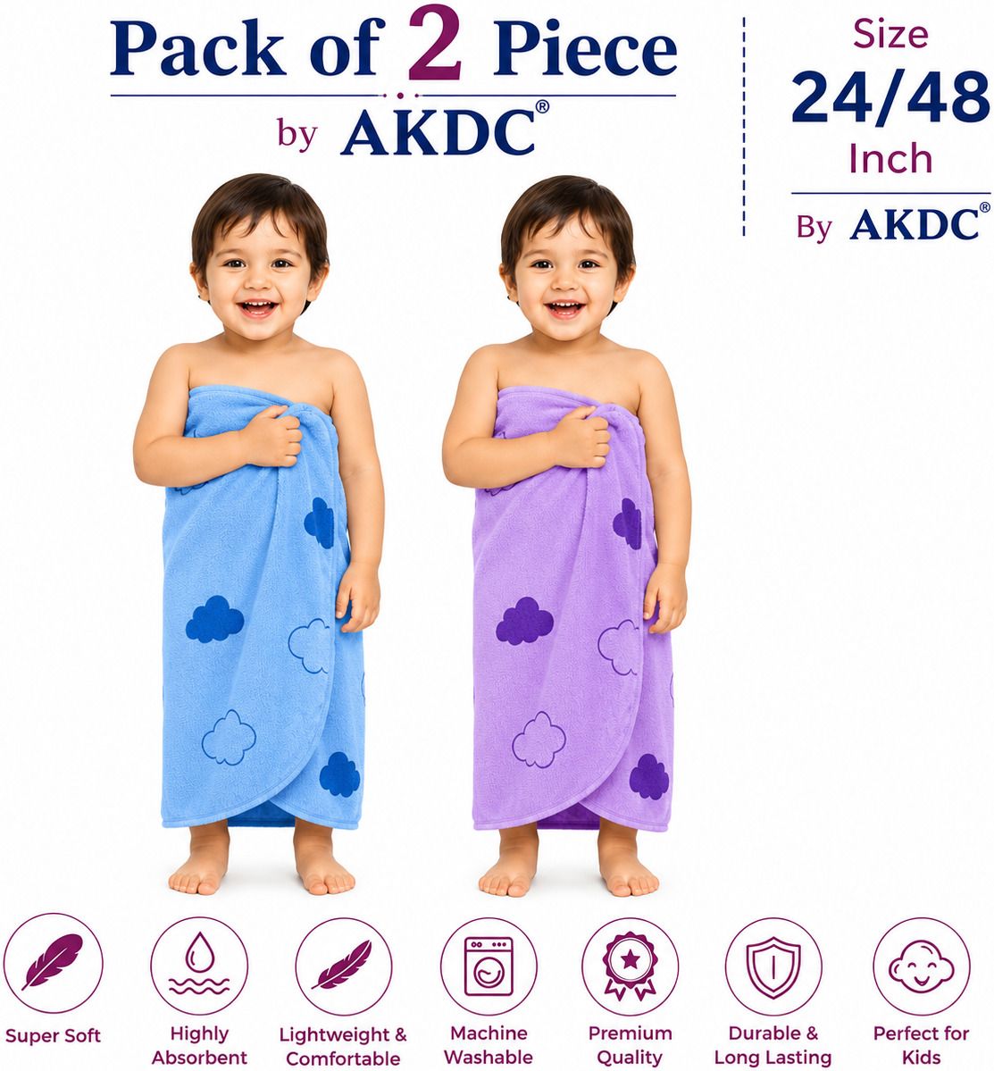 Microfiber 350 GSM Hair, Beach, Sport, Bath, Face, Hand Towel Set-image-27