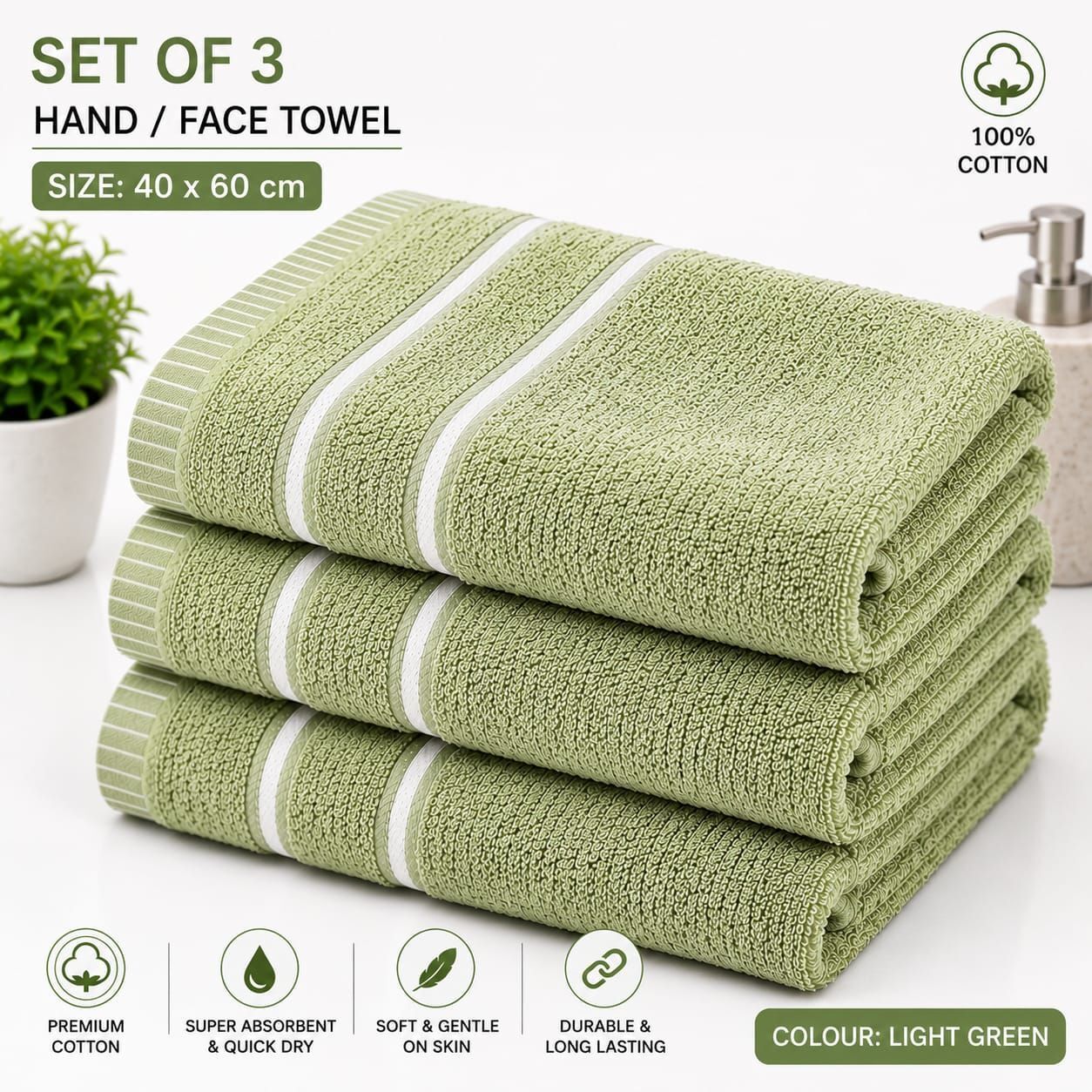 mxcandy Cotton 400 GSM Hand, Face Towel-picture-36