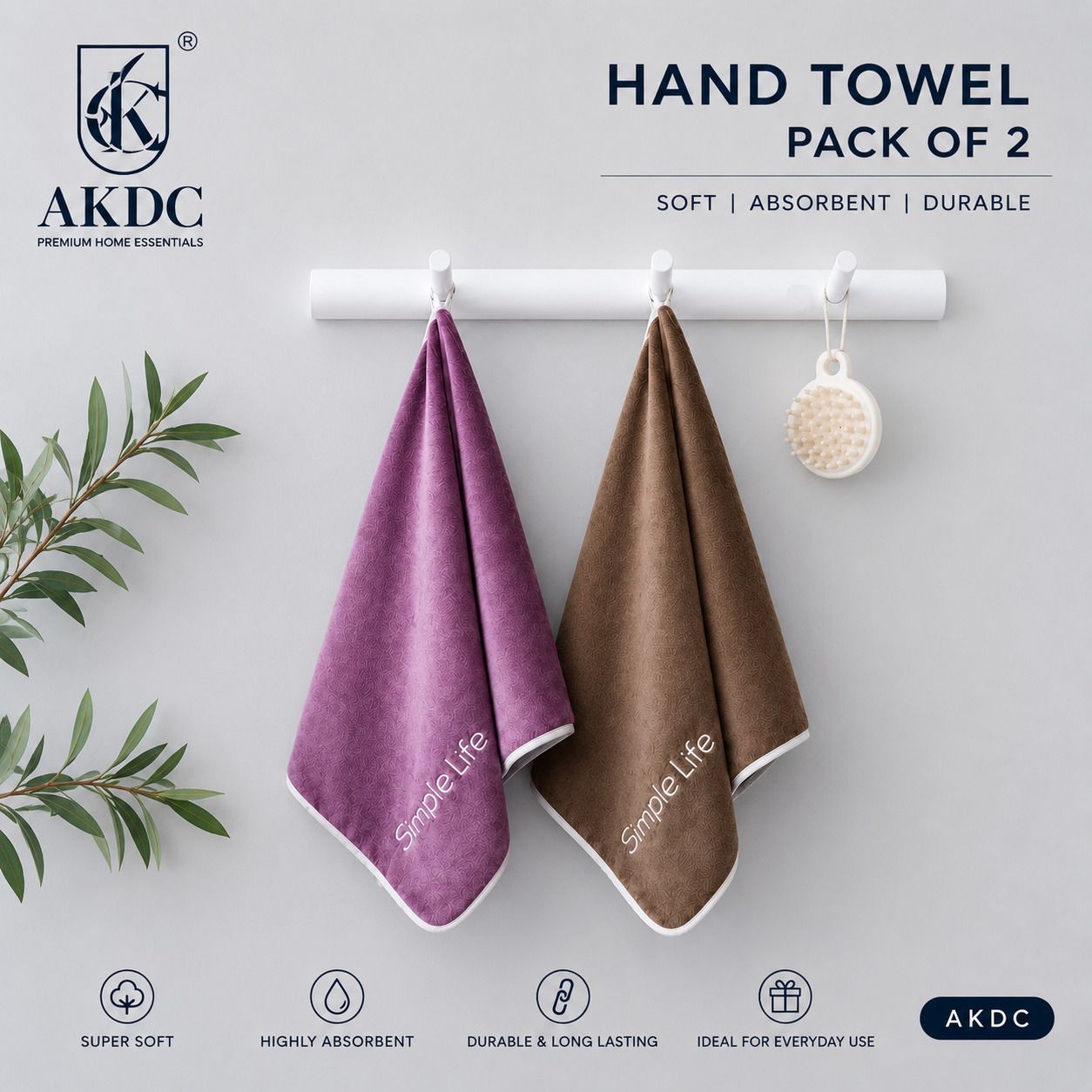 akdc Microfiber, Cotton 400 GSM Bath, Beach, Face, Hair, Hand, Sport Towel Set-picture-17