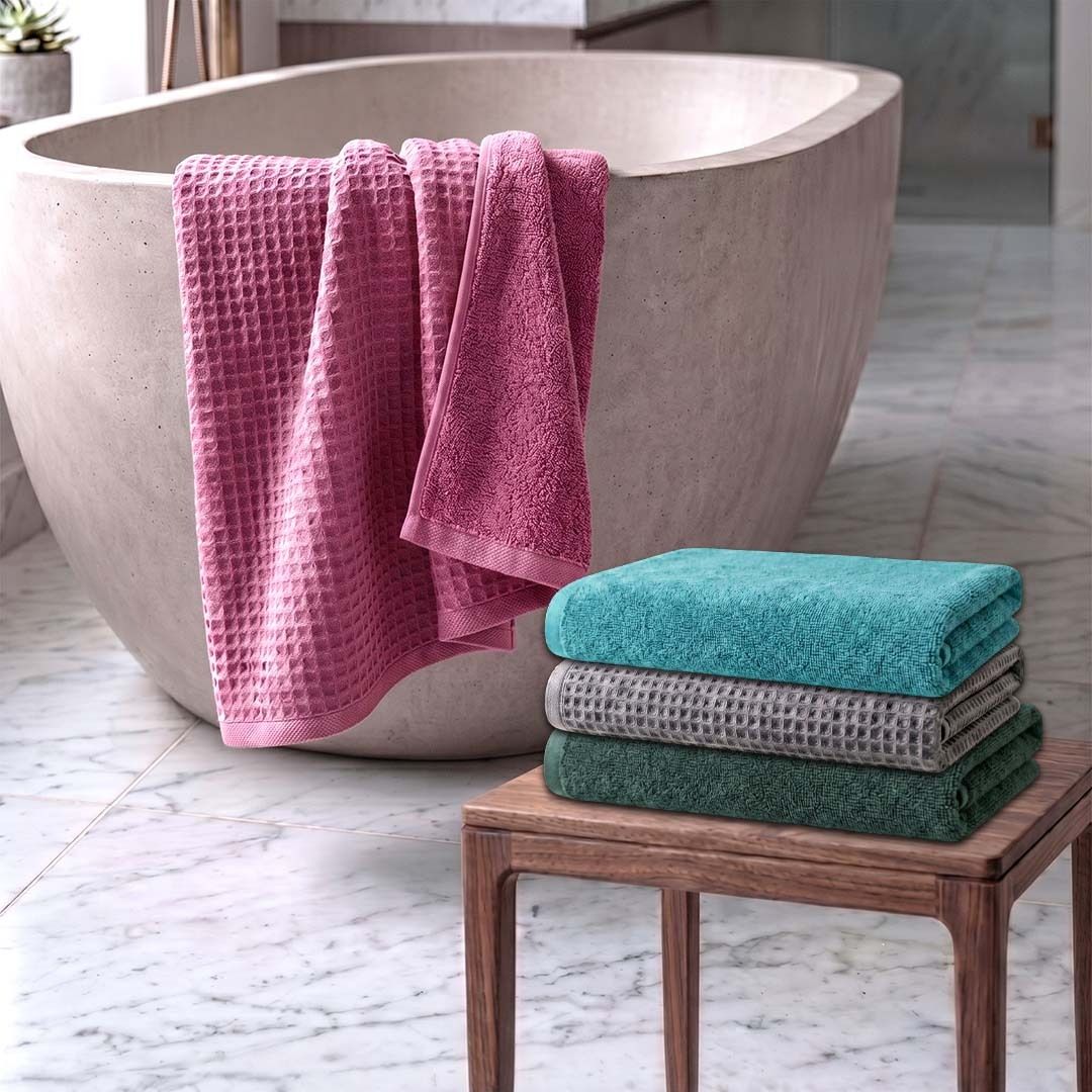 athom living Cotton 450 GSM Bath Towel Set-picture-45