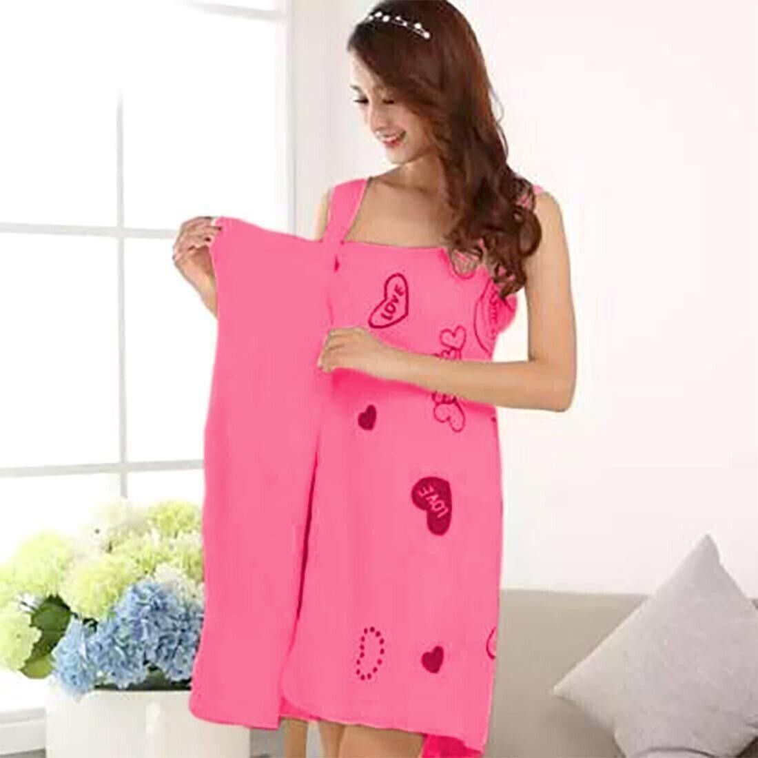 sjk Pink Free Size Bath Robe-picture-34