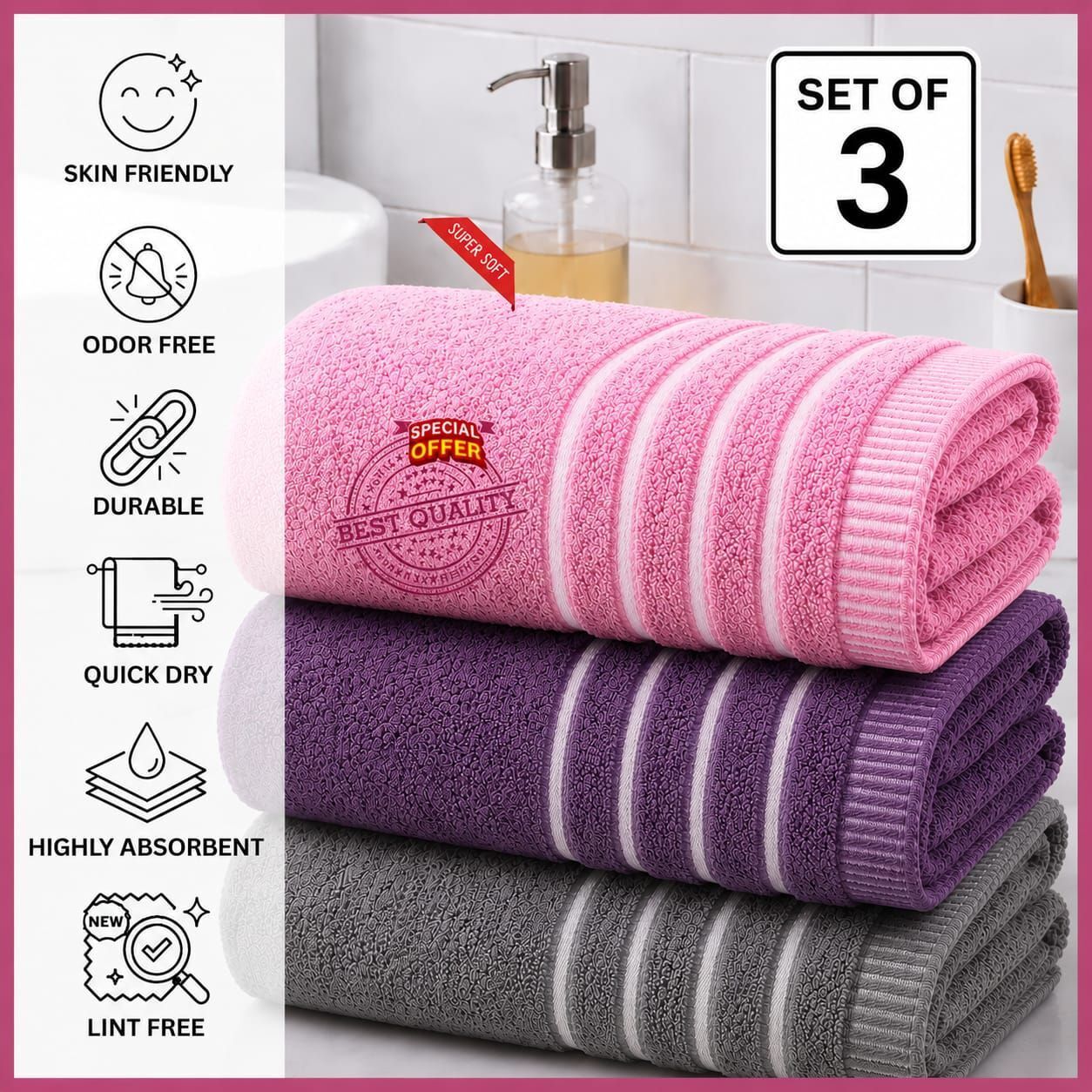 Cotton 400 GSM Face, Hand Towel-image-39