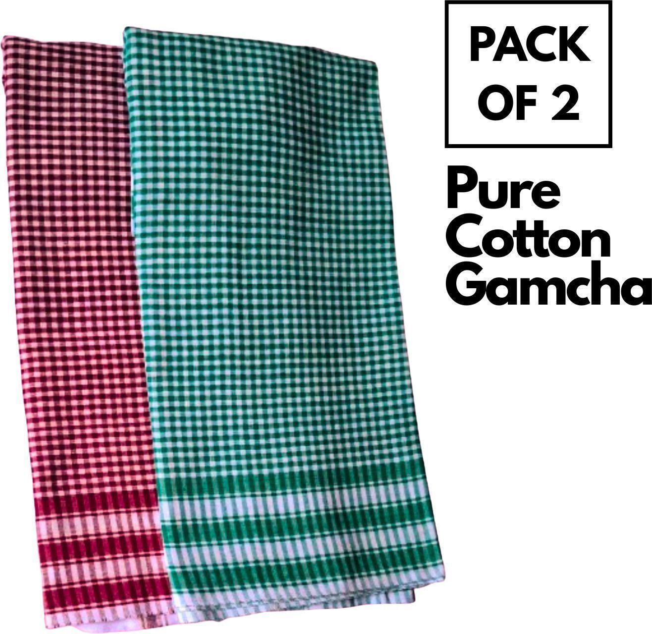 Cotton 300 GSM Bath Gamcha Set-image-34