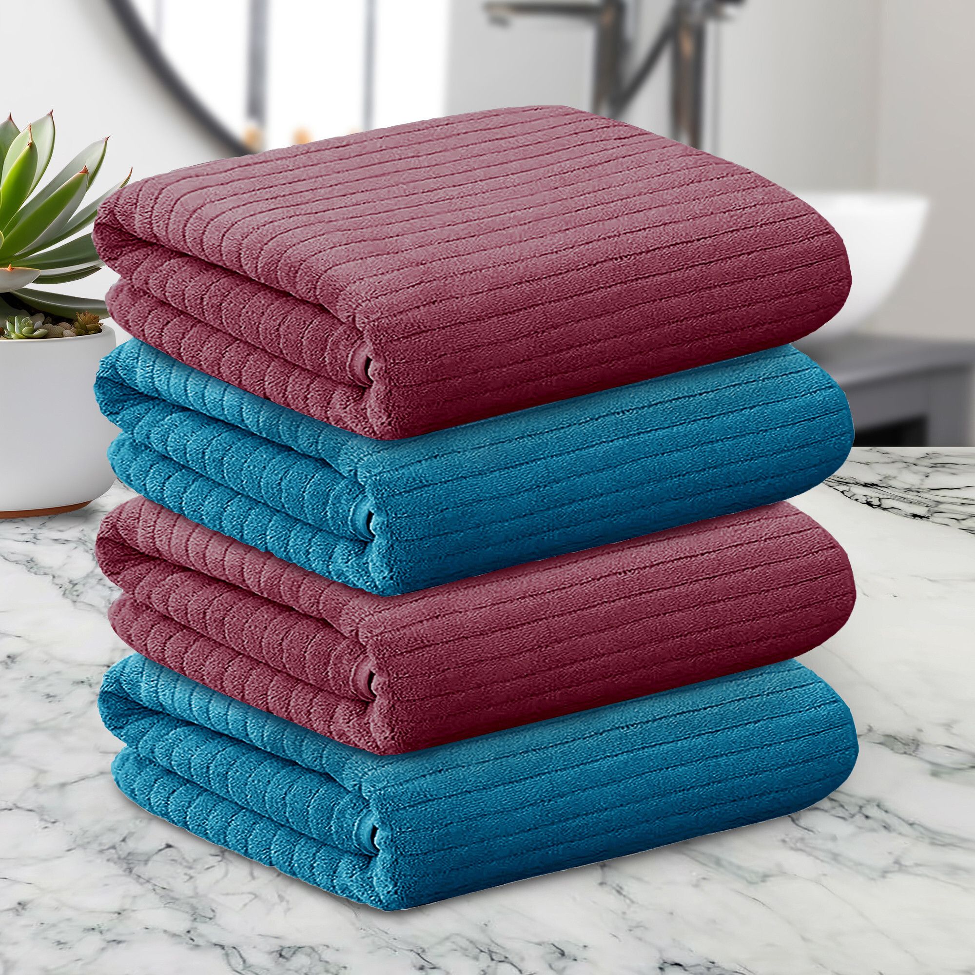 Microfiber 400 GSM Hand Towel Set-image-42